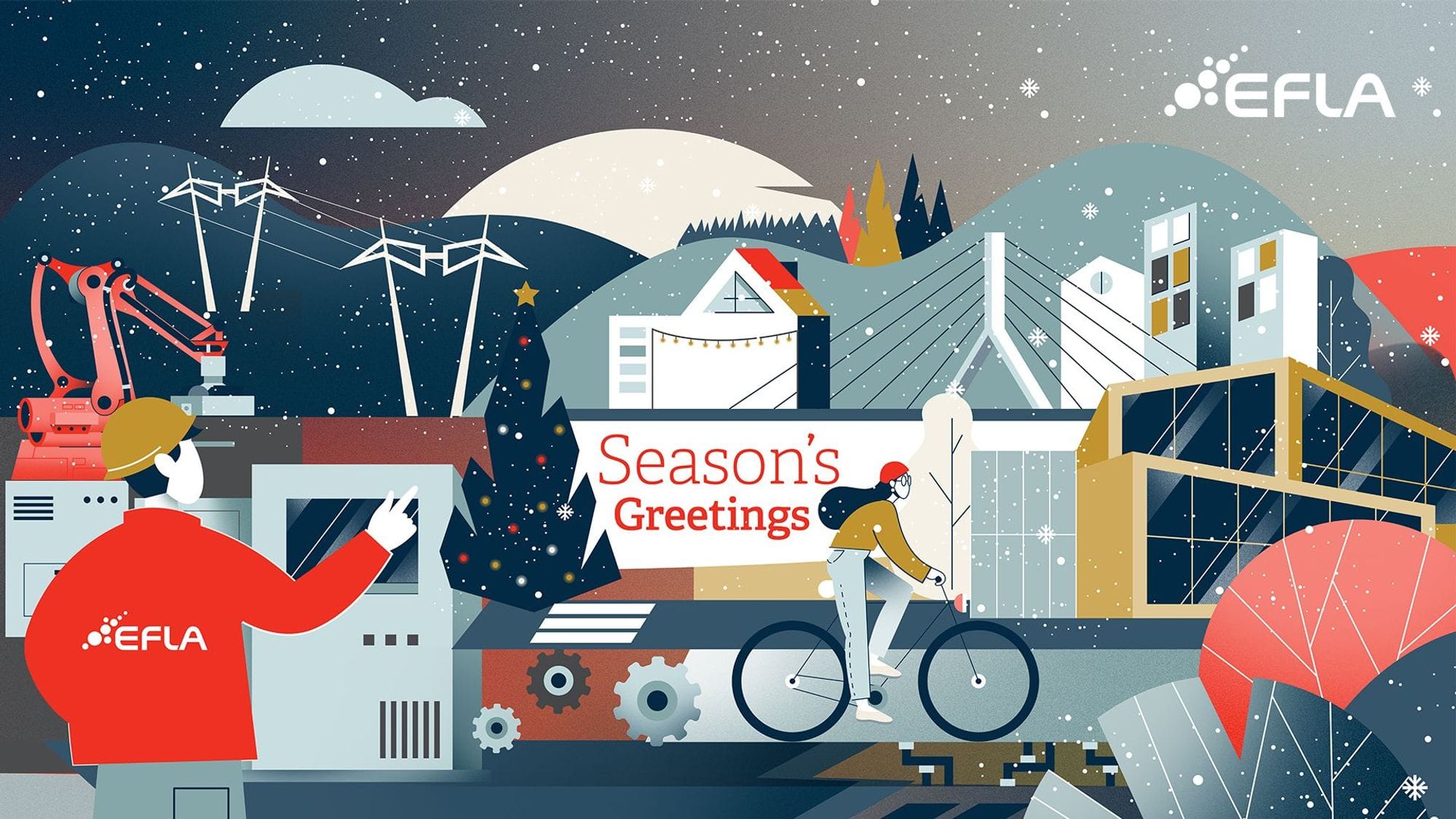 Christmas card from EFLA engineers.