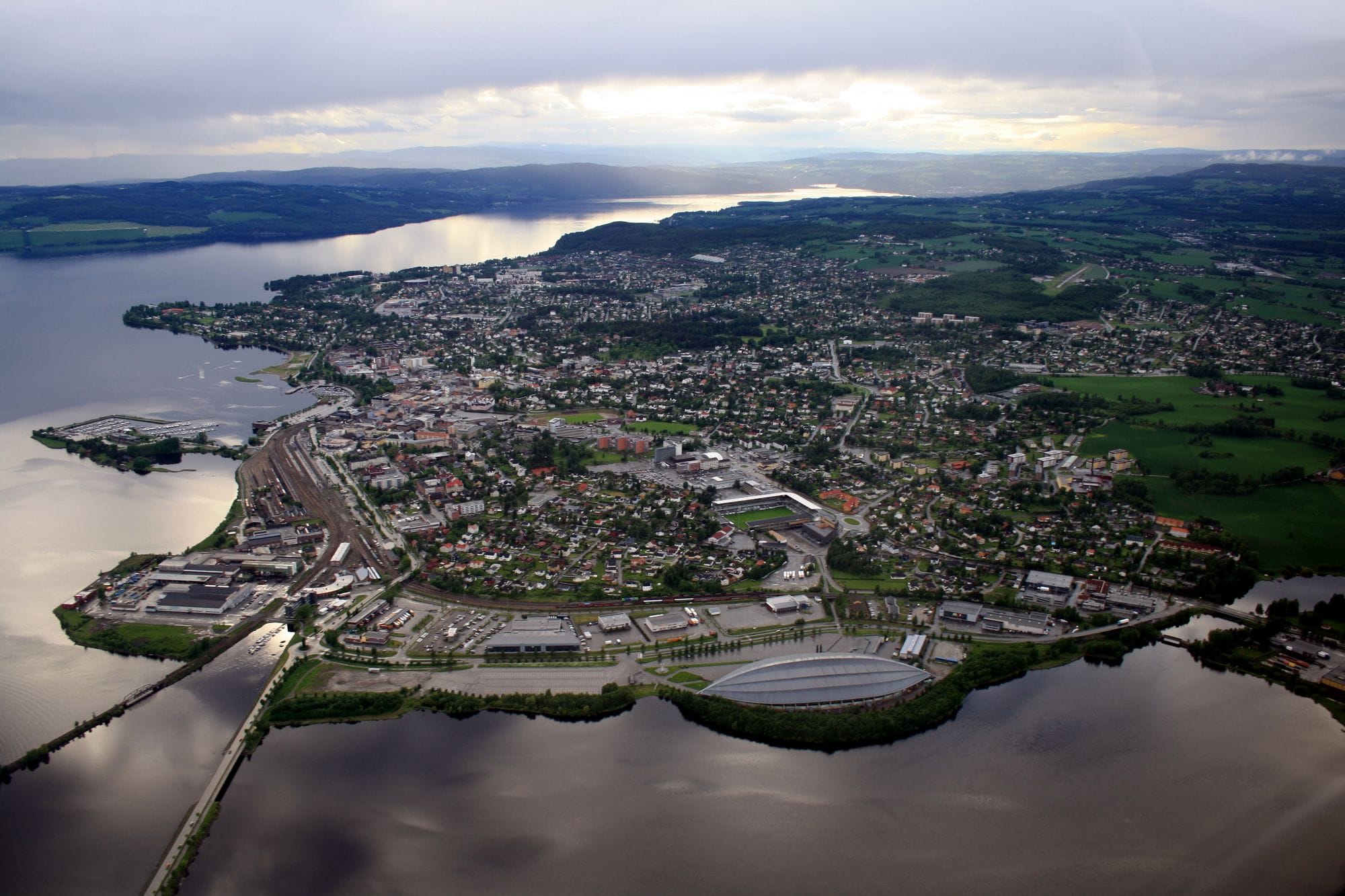 Bird's eye view of a city