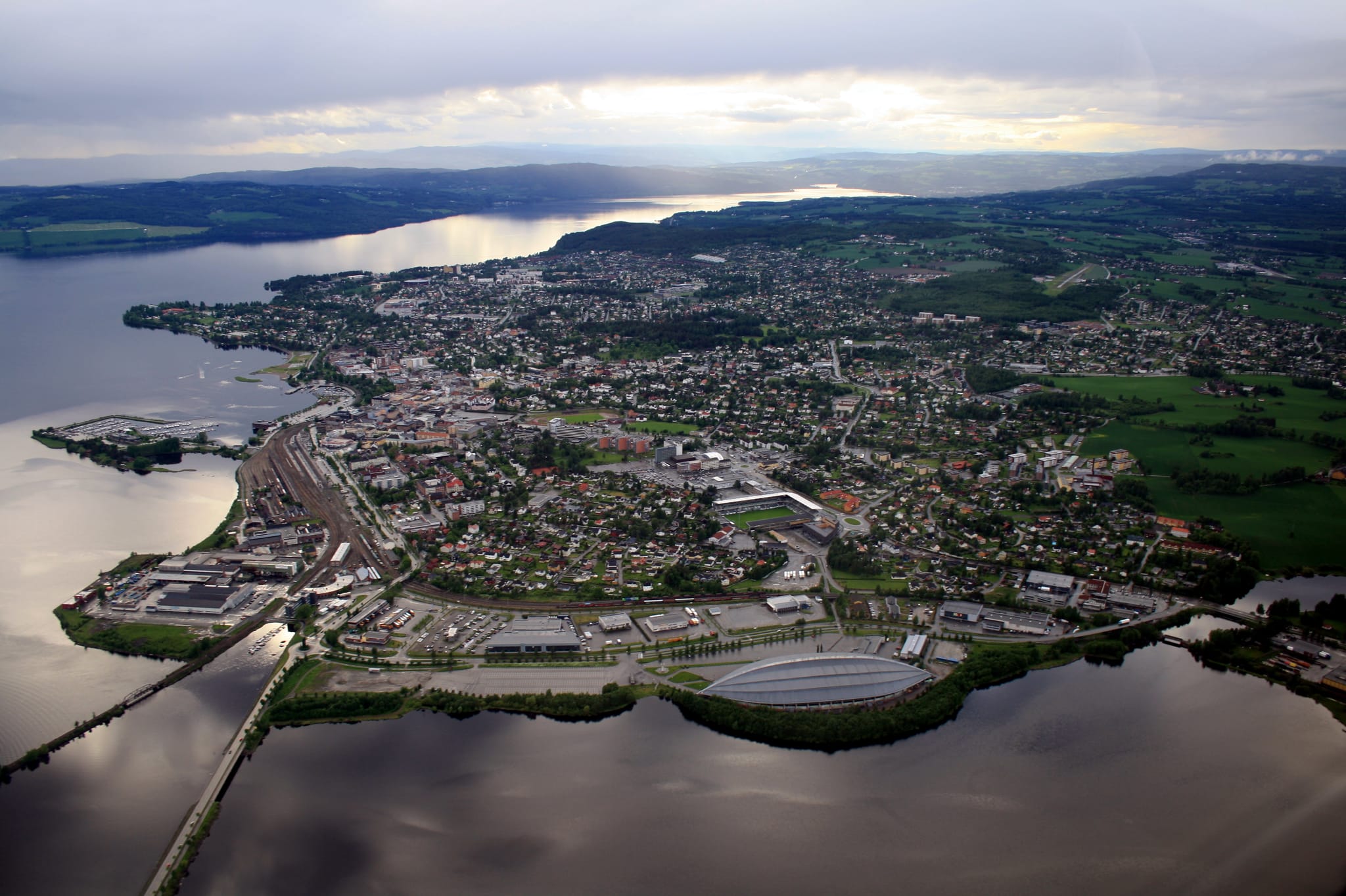 Bird's eye view of a city