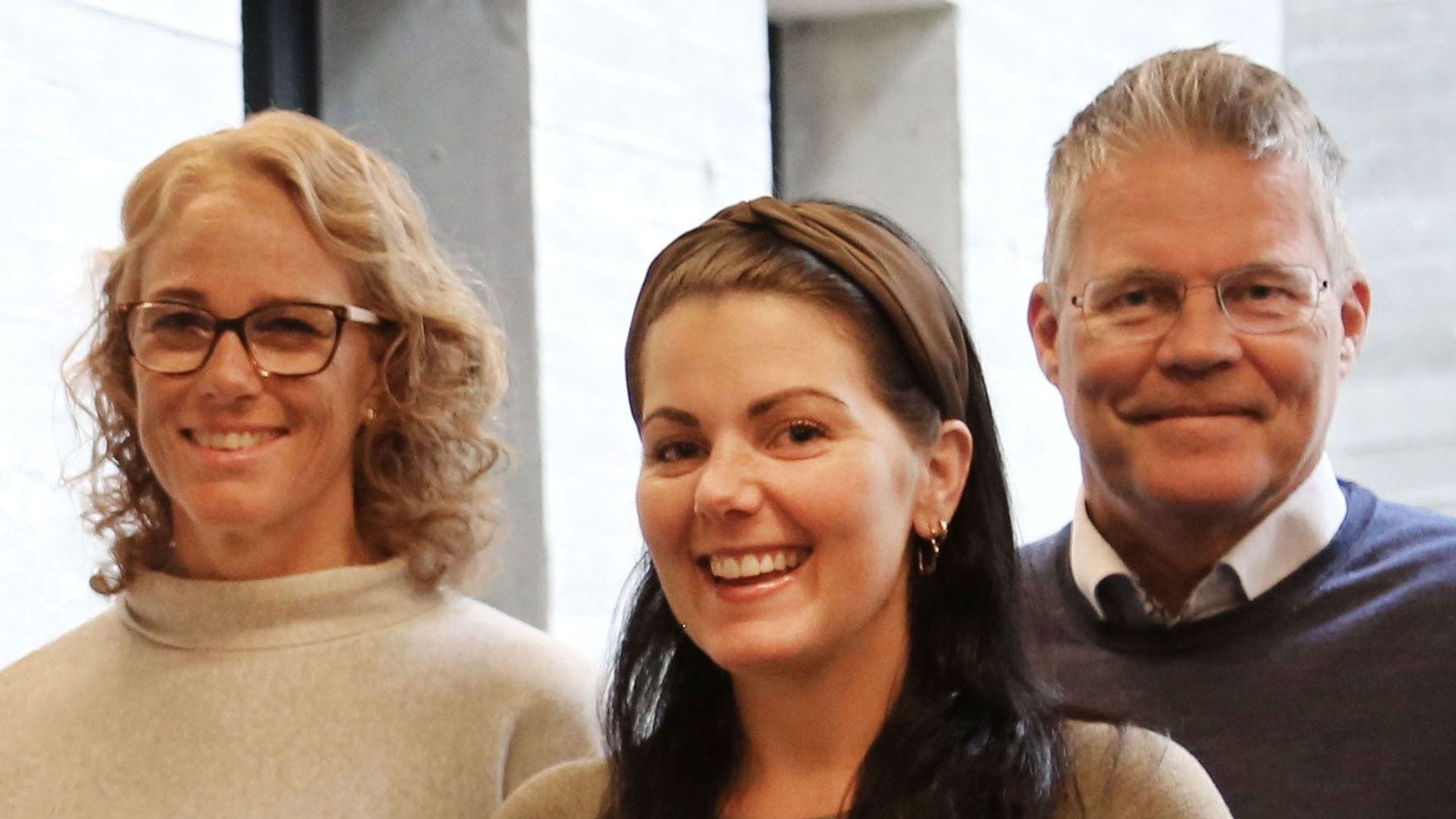 People in a posed photo.