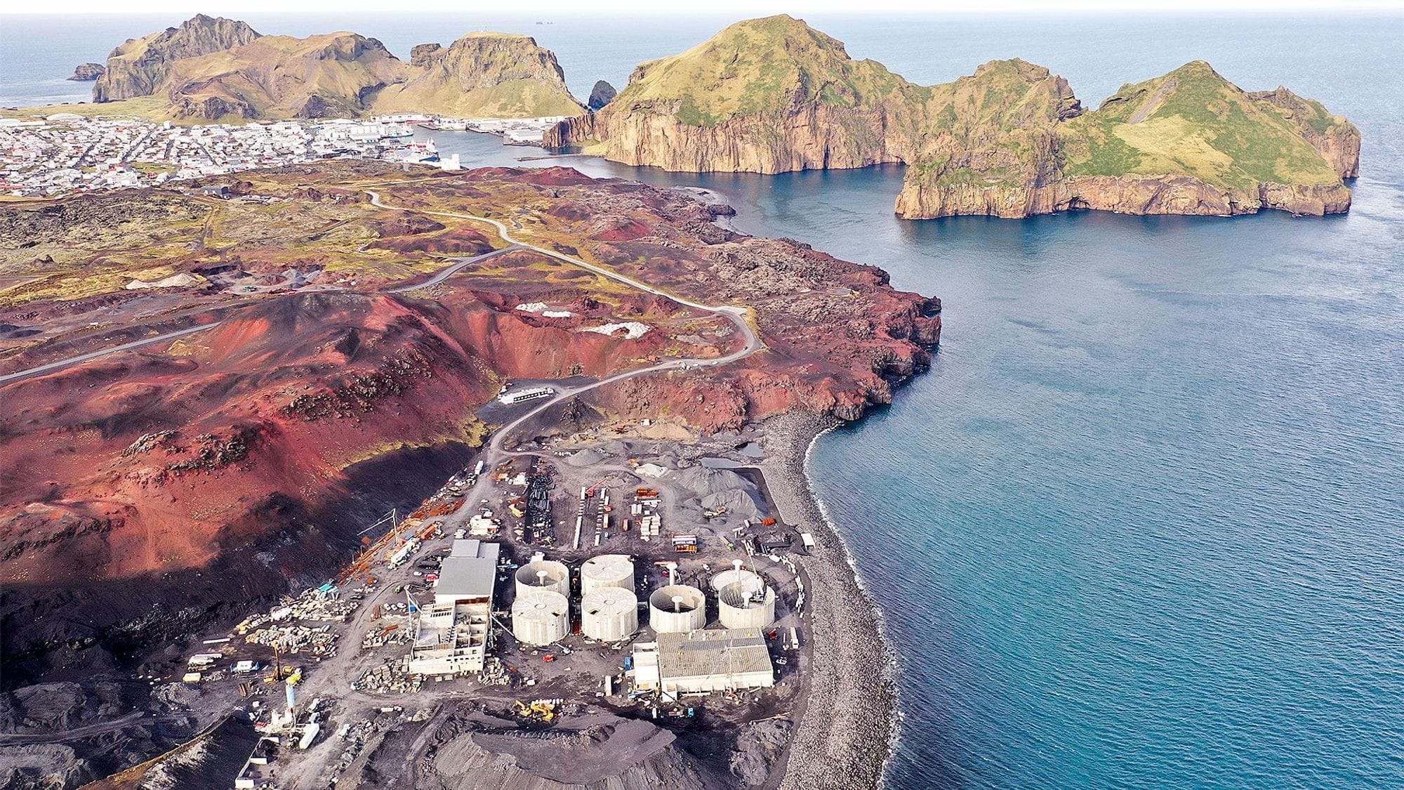 Framkvæmdasvæði í Vestmannaeyjum.