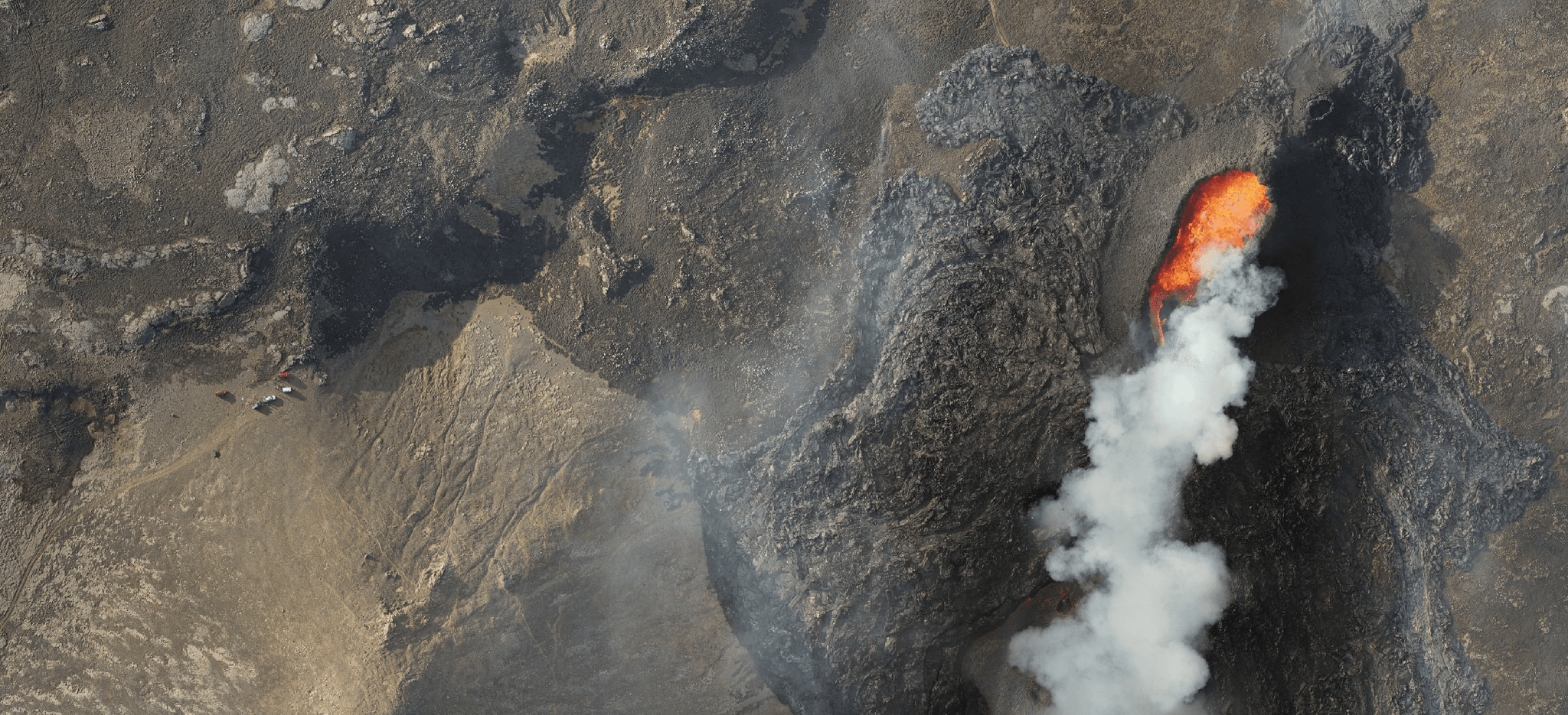Areal photo of Litli Hrútur volcano