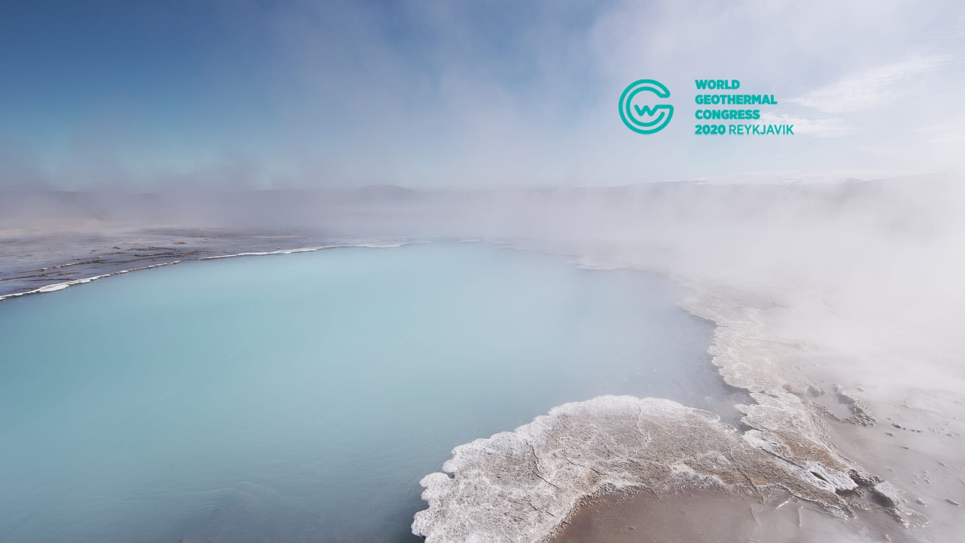 Steam rising from Geothermal pond