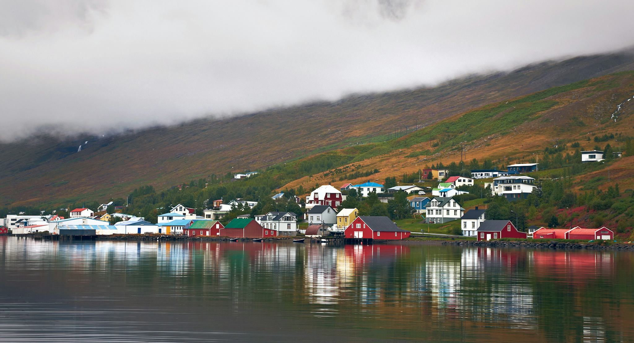 colorful houses on waterfront