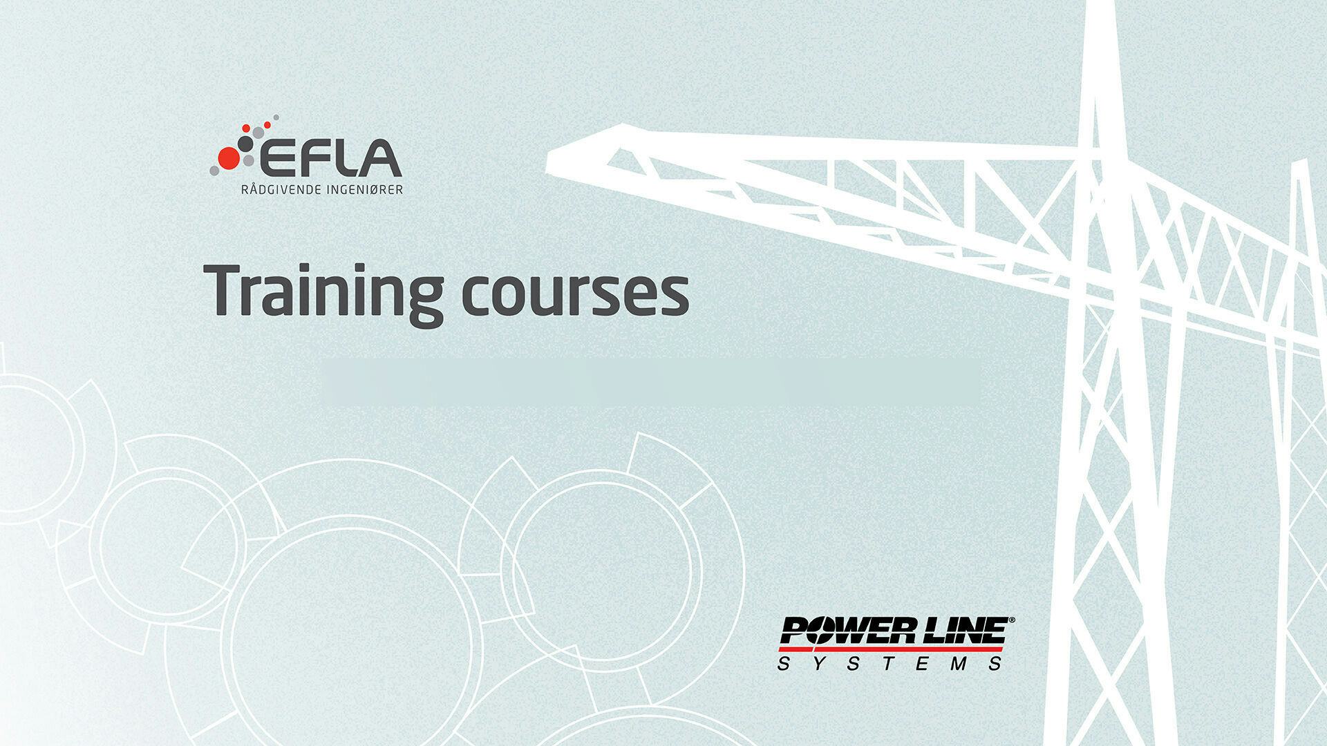 ELFA Training courses text  on a blizzard blue background 