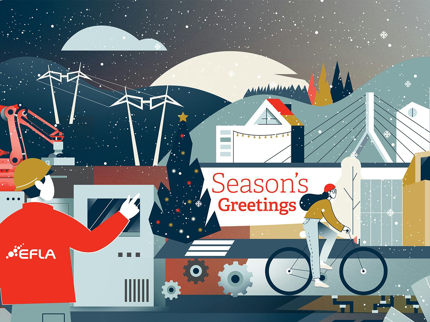 Christmas season illustration